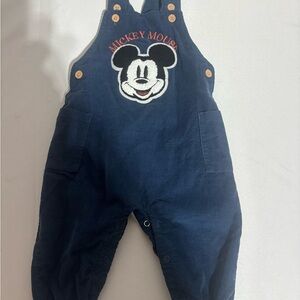Disney Mickey Mouse Corduroy Baby Overalls - Navy 12 Months